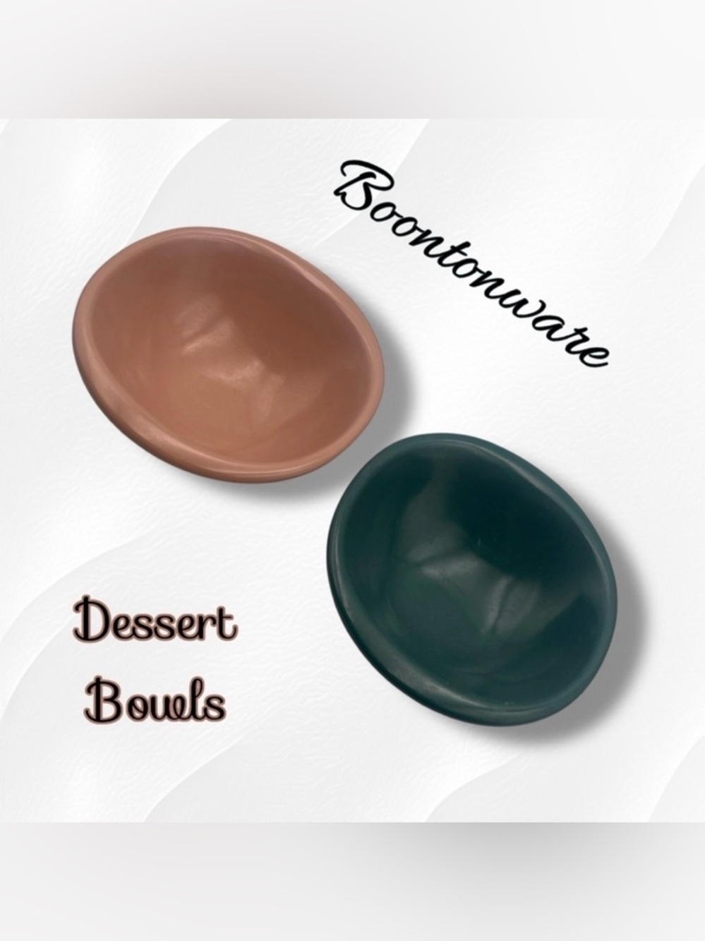 Set of 2 Vintage Boontonware Bowls Dessert Small Cereal  Bowl